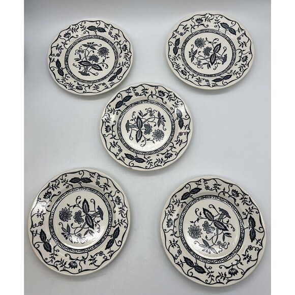Danube Salad/Bread Plate Design Vintage  Beautiful Set Of 5 Plates 1 Bowl - Picture 1 of 6